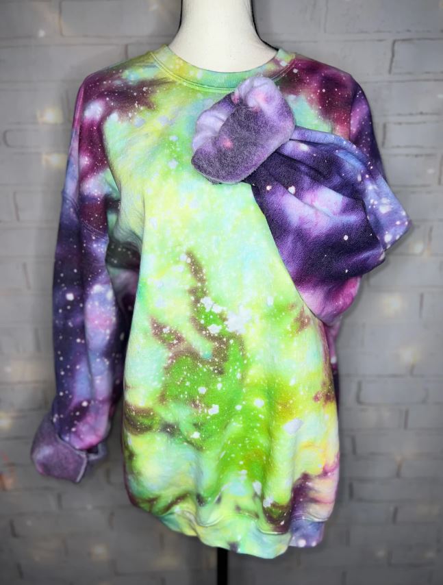 Galaxy Tie-dye Hoodie Tie-dye Tie-dyed Hoodie Blue and 